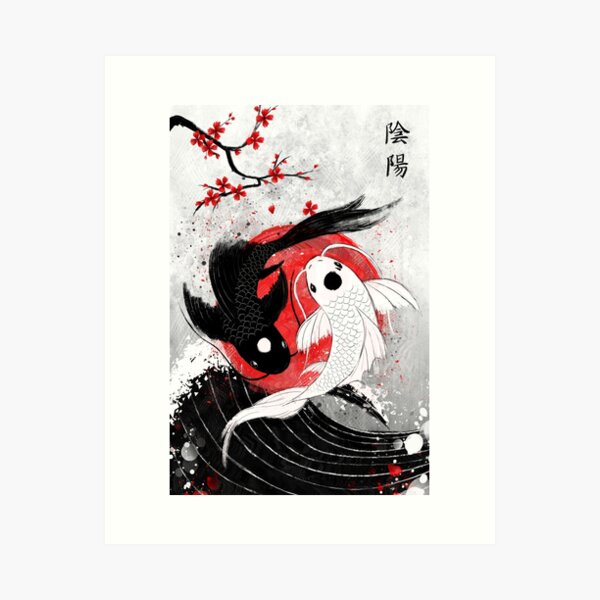 Koi Yin Yang Art Prints for Sale