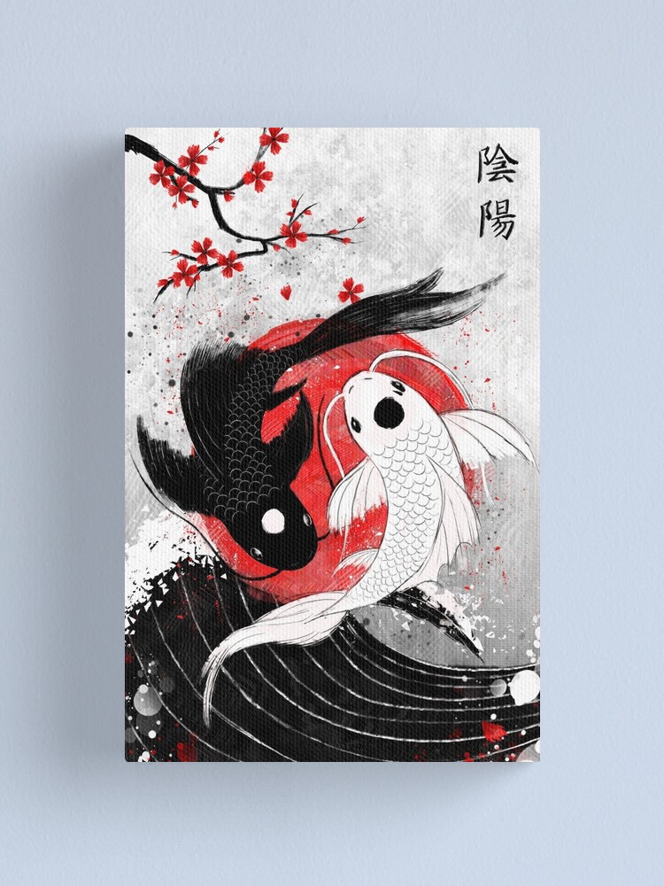 Koi Fish Yin Yang RubyArt Poster good Painting canvas 20*30inch