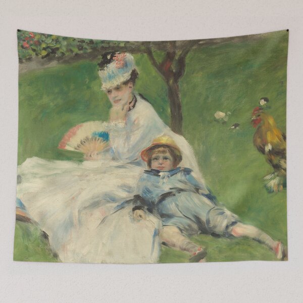 Item preview, Auguste Renoir, Madame Monet and Her Son, 1874 Painting designed and sold by VibrantDesign.