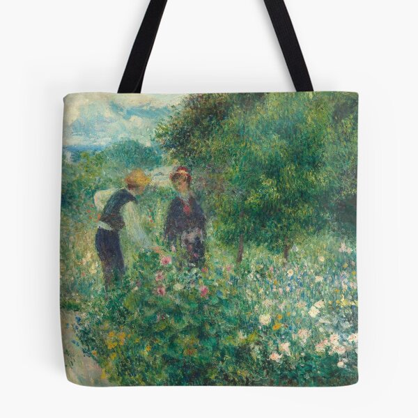 Aperçu de l'œuvre Auguste Renoir, Cueillir des fleurs, tableau de 1875 créée et vendue par VibrantDesign.