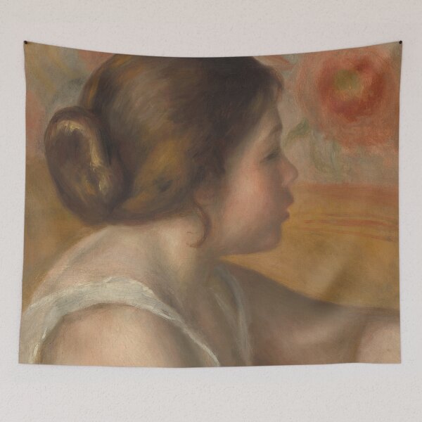 Item preview, Auguste Renoir, Head of a Young Girl, 1890 Painting designed and sold by VibrantDesign.