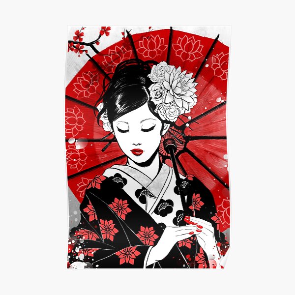 Geisha Painting Japanese Art Asian Girl Nude Naked Asian Girl Asian Girl Poster Naked Asian