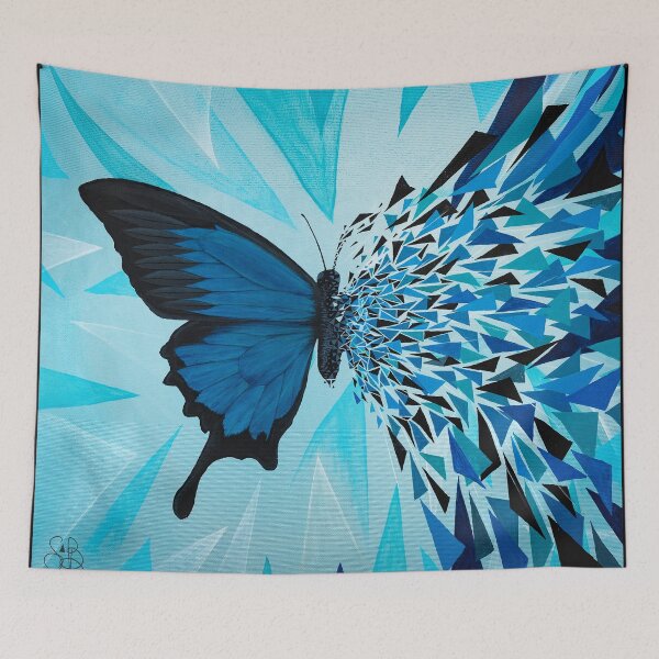 Item preview, Blue butterfly geometric explosion designed and sold by artetbe.