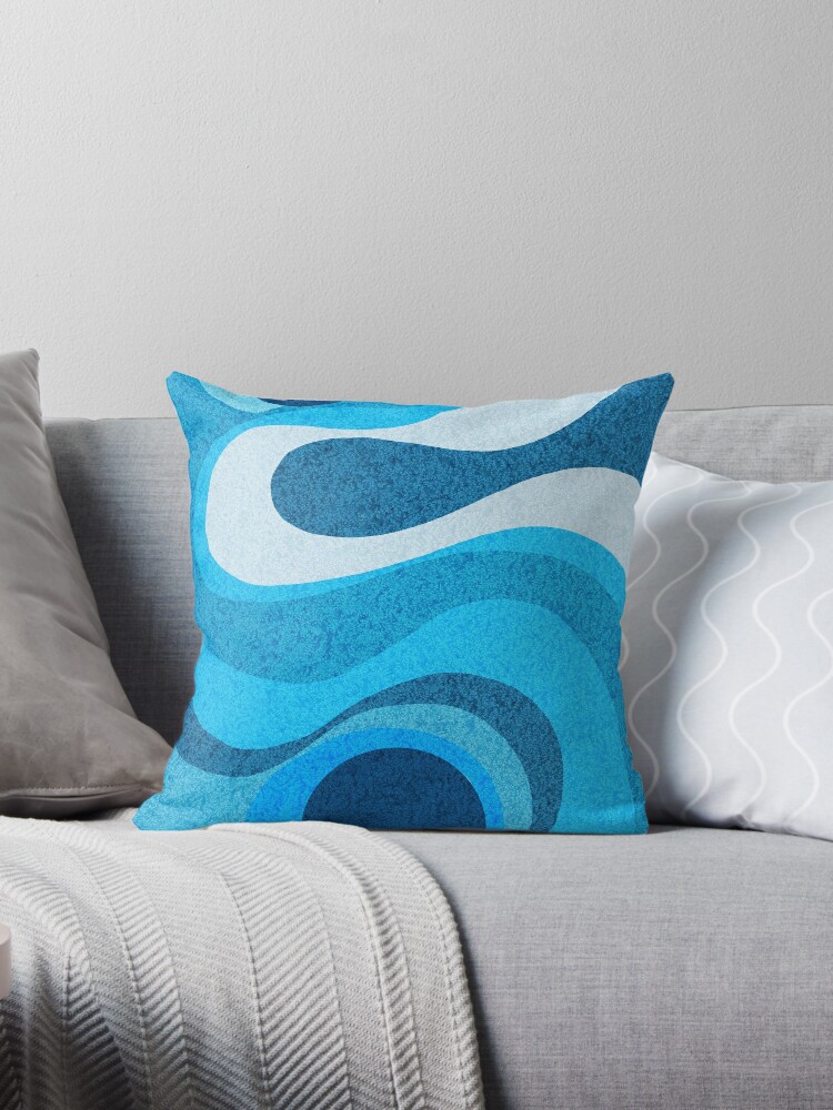 Blue shag hot sale pillow