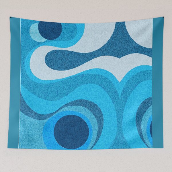 Artikelvorschau, Ocean Blue Shag: Ein Wandteppichdesign entworfen und verkauft von BunnyThePainter.