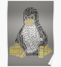 Póster Tux Typo