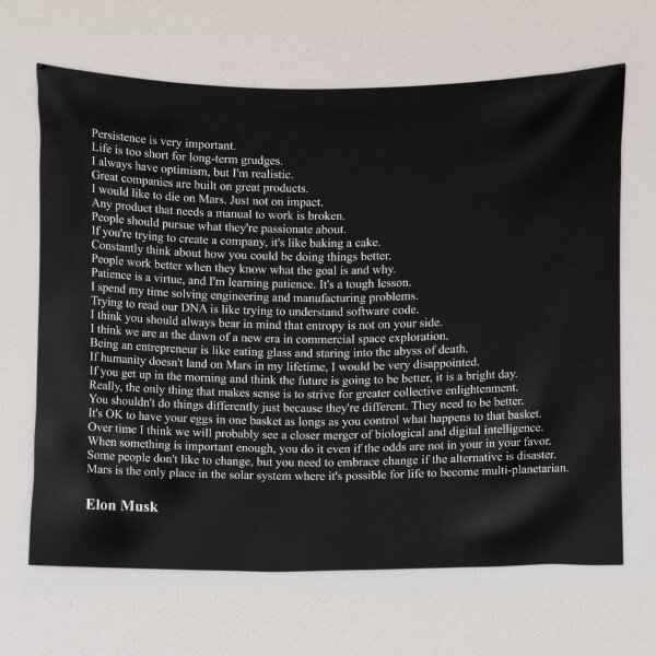 Item preview, Elon Musk Quotes designed and sold by Miguel Queiruga.