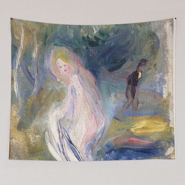 Item preview, Auguste Renoir Nude with Figure in Background c. 1882 Painting designed and sold by VibrantDesign.