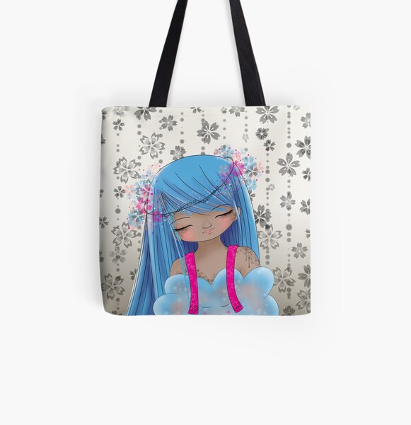 Blue Tote bag doublé