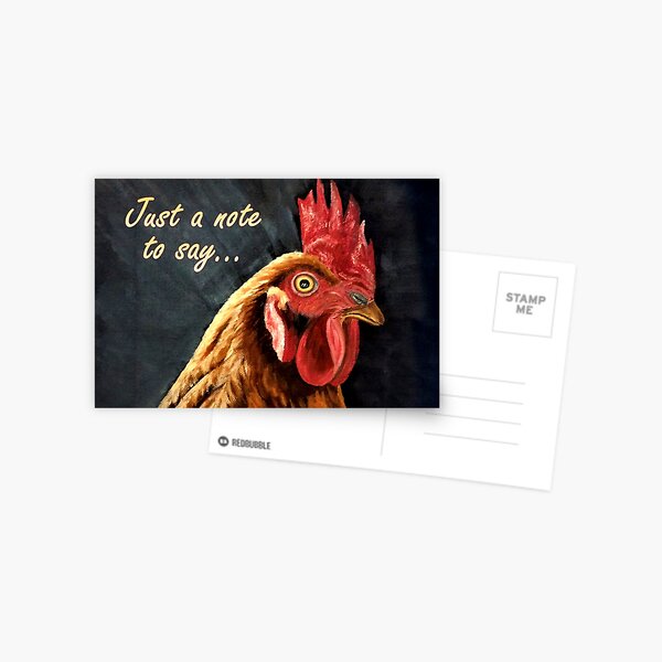 Red Hen - Just to Say... Card Postcard