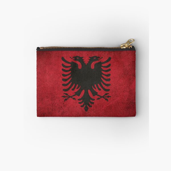 Item preview, Old and Worn Distressed Vintage Flag of Albania designed and sold by JeffBartels.