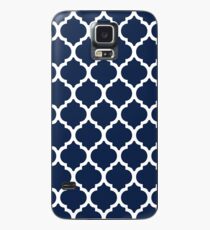 Navy Blue Quatrefoil Case/Skin for Samsung Galaxy