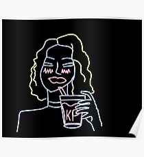 King Princess Neon Glow Art Poster