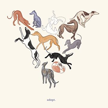 Artwork thumbnail, Greyhound Love - Adopt by tinaschofield