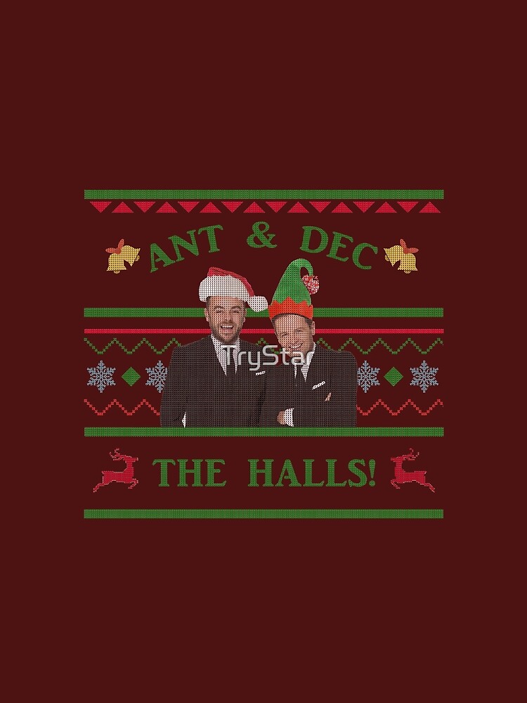 Disover Ant and Dec the halls Funny ITV Christmas Graphic T-Shirt