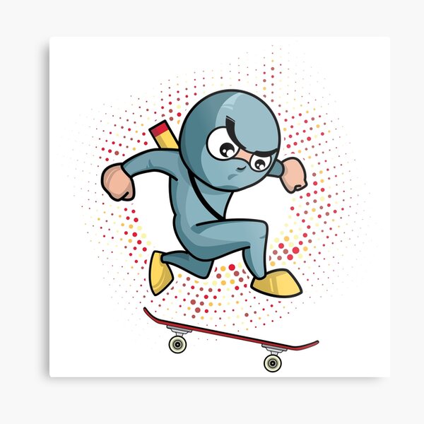 Ninko Ninja Popshuv . Skateboarding Showdown Metal Print