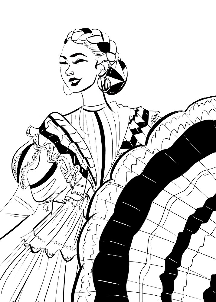 "Ballet Folklorico Senorita" by unicorndoodles Redbubble