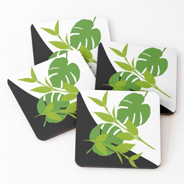 Item preview, Tropical Leaves Wavy Halftone designed and sold by GrimalkinStudio.