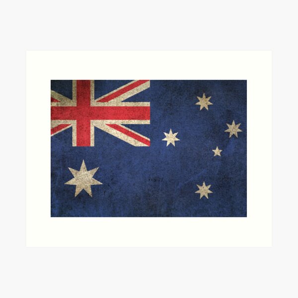 Item preview, Old and Worn Distressed Vintage Flag of Australia designed and sold by JeffBartels.