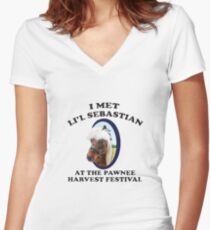 Li'l Sebastion Women's Fitted V-Neck T-Shirt