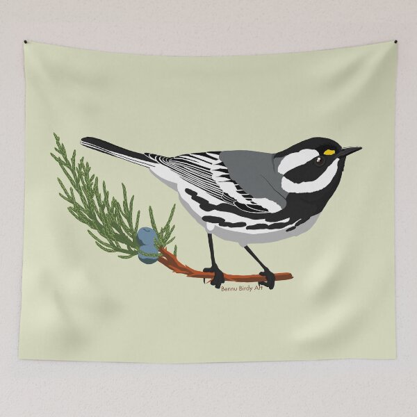 Item preview, Black-throated Gray Warbler designed and sold by BennuBirdy.