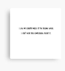 Country Music // Small Size Canvas Print