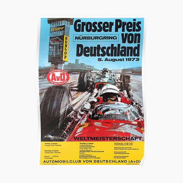 German Grand Prix 1973 Nurburgring Poster