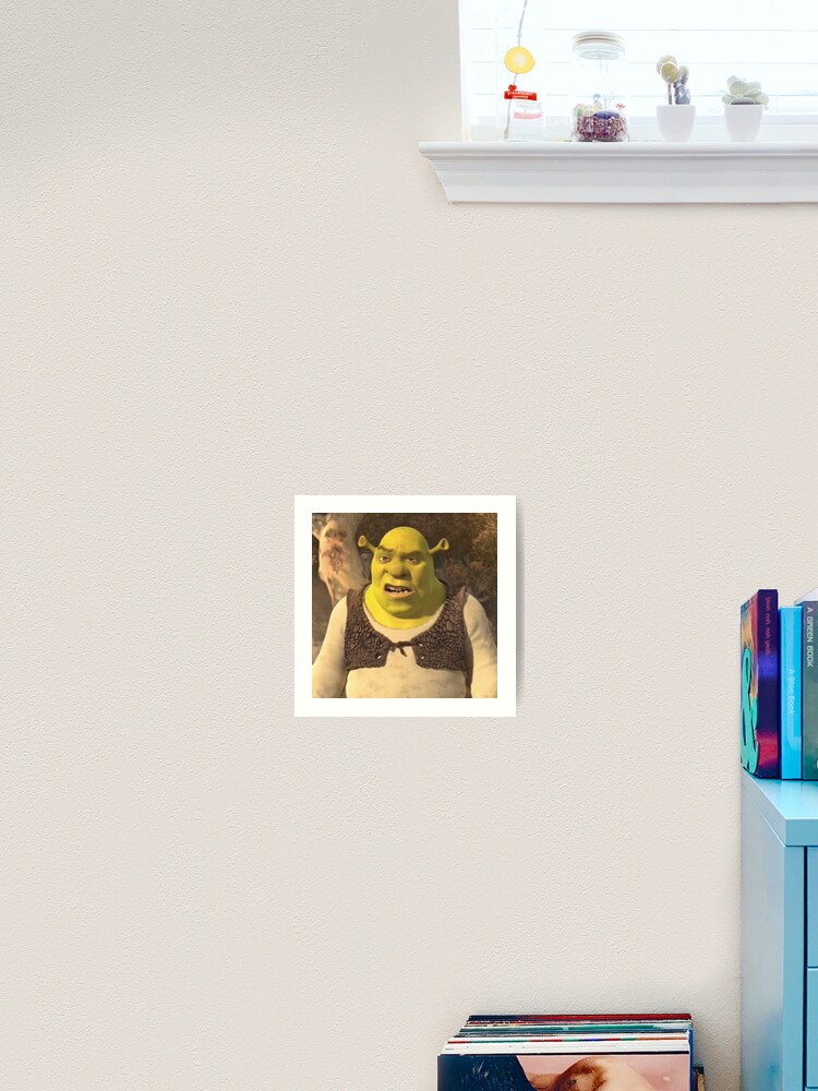 confused shrek | Art Board Print