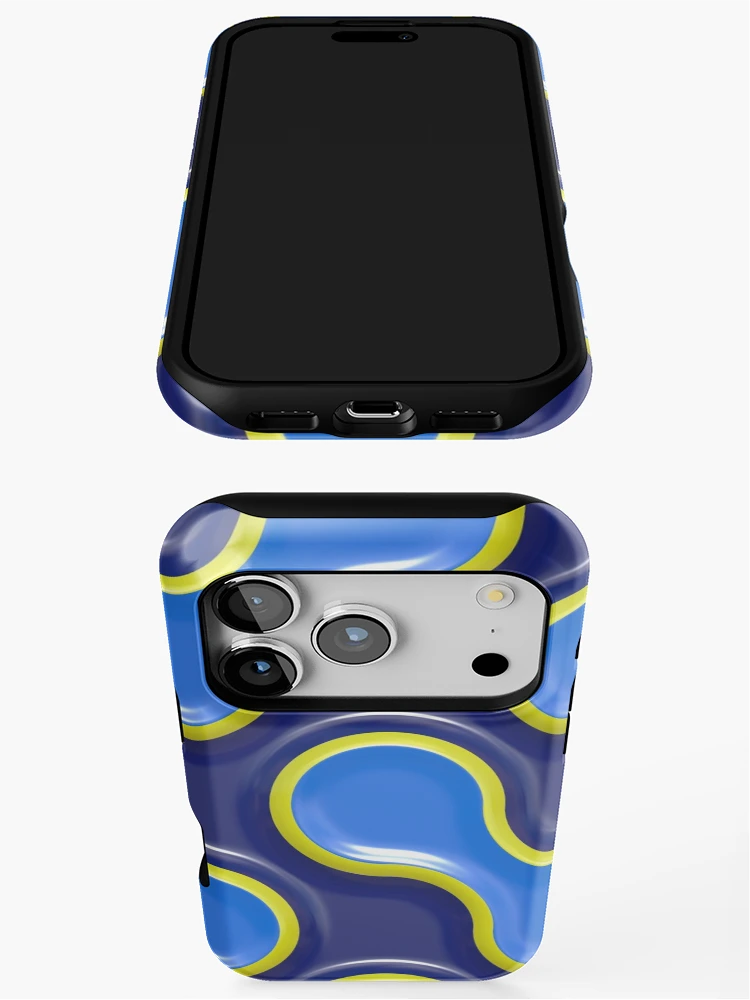 Thumbnail 3 of 4, iPhone Case, Blue Pattern designed and sold by VibrantDesign.