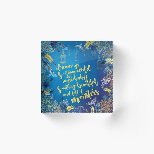 Strange the Dreamer by Laini Taylor - Quote Inspired Illustration Acrylic Block