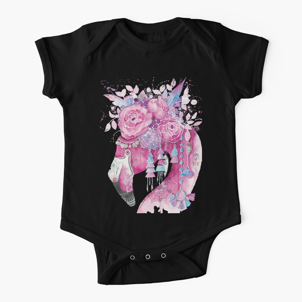 BOHO FLAMINGO Babystrampler