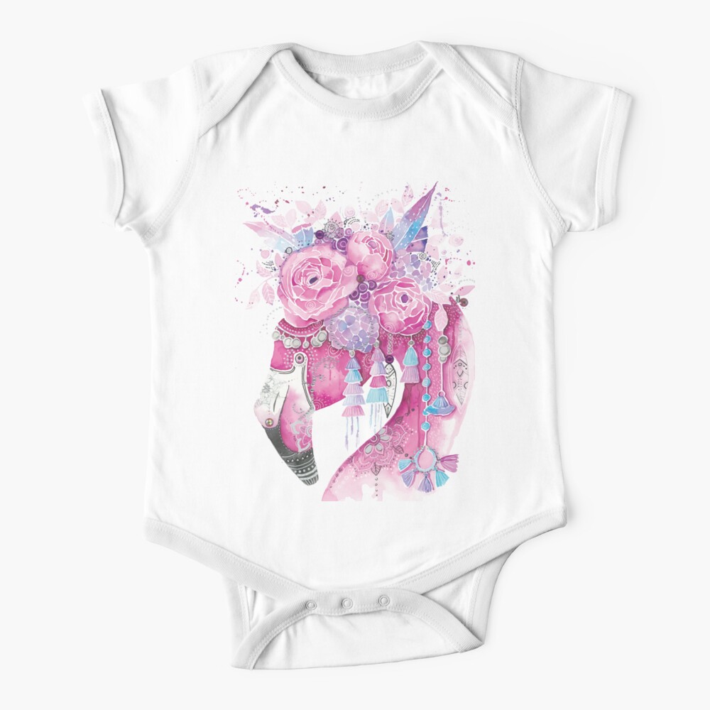 BOHO FLAMINGO Babystrampler