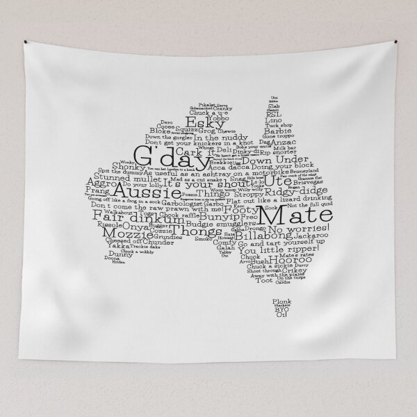 Item preview, Australian slang map designed and sold by Life of Riley Design.