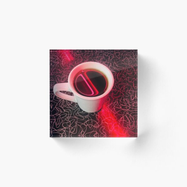 Diner Coffee w/ Neon Acrylic Block