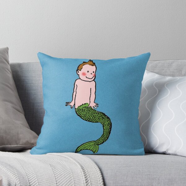Item preview, Cute Baby Merman on Blue designed and sold by Greenbaby.