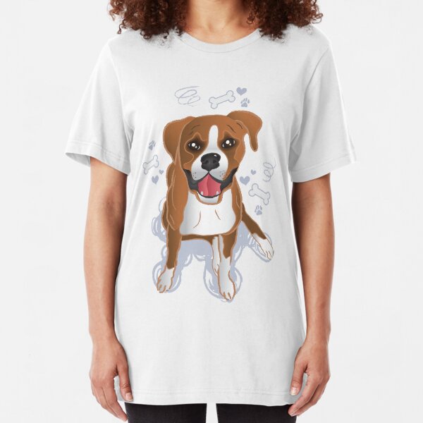Boxer - Puppy Dog Eyes Slim Fit T-Shirt