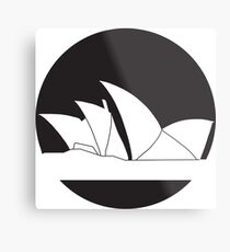 Sydney Opera House Contrast Icon Metal Print