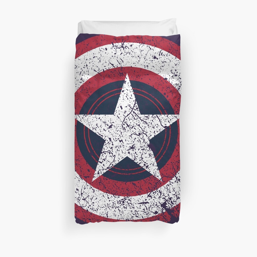 America Hero Logo Vintage Duvet Cover