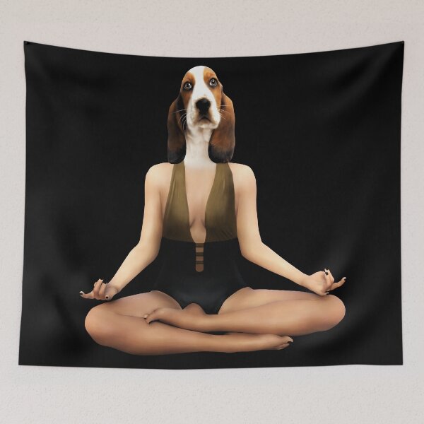 Item preview, Evolution - Yoga Basset Hound Dog designed and sold by BURPdesigns.