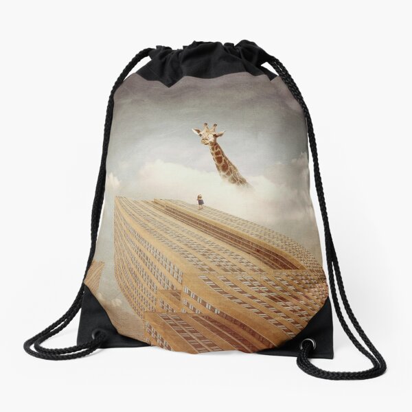 In the world of gigantics Drawstring Bag for Sale by albulena panduri