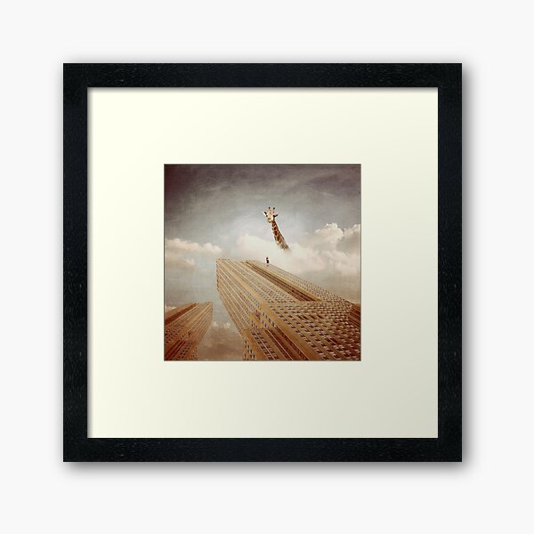 In the world of gigantics Framed Art Print