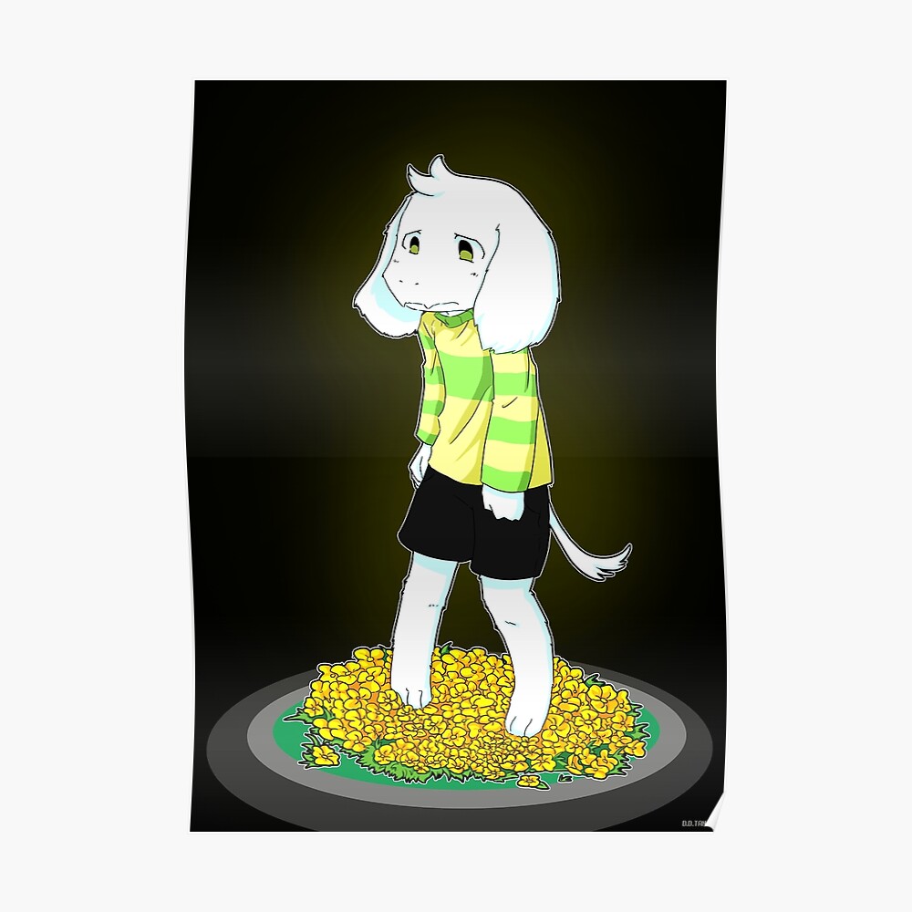 Asriel Undertale Sticker By Darkdragontanis Redbubble