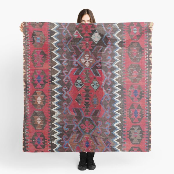 Item preview, Obruk Konya Turkish  Antique Kilim Rug Print designed and sold by Vicky Brago-Mitchell®.