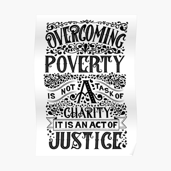 No Poverty Poster Drawing - Insecurity Oneskillwonder Negative Slogan