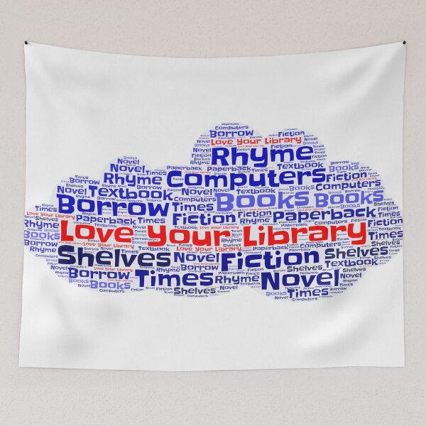 Item preview, Love Your Library Word Cloud designed and sold by KrossKiwi.