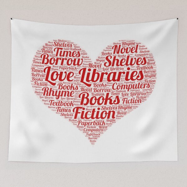 Item preview, Love Your Libraries Word Cloud designed and sold by KrossKiwi.