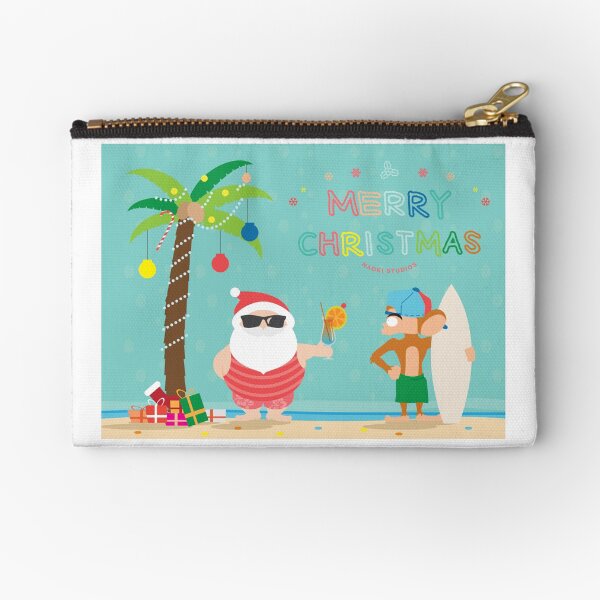 Christmas Card with Nate Zipper Pouch