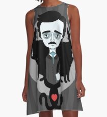 Edgar Allan Poe A-Linien Kleid
