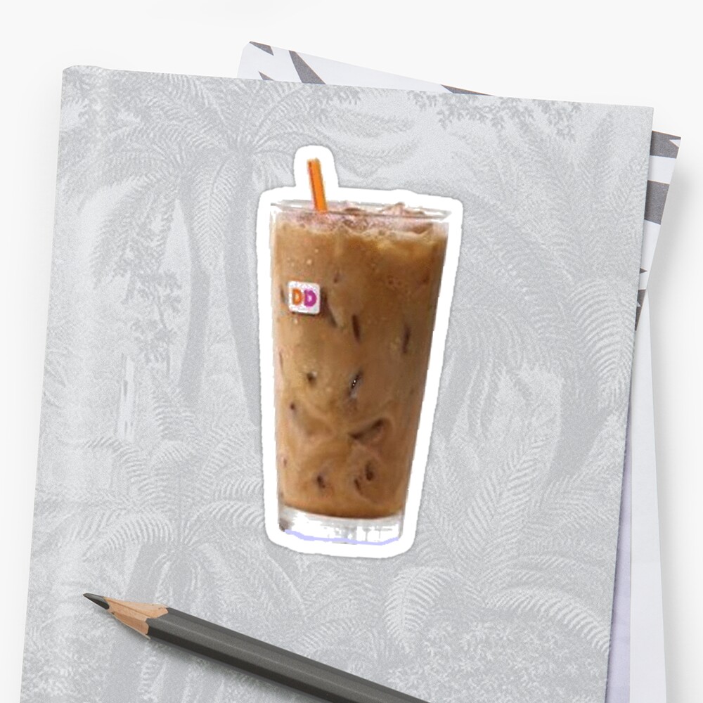 "Dunkin Iced Coffee" Sticker by jukera98 | Redbubble