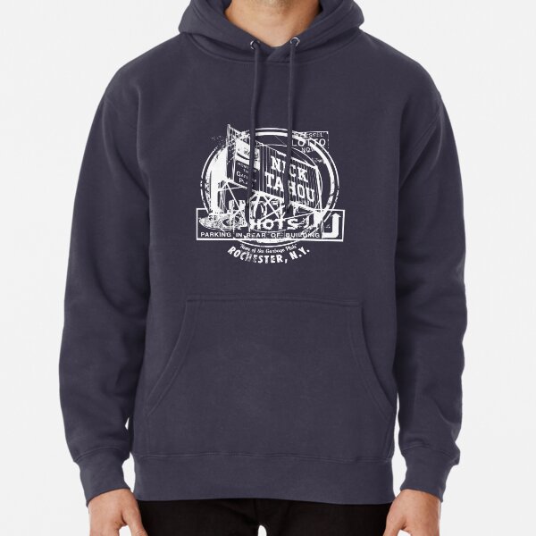 Rochester Hots Garbage Plate (White Print) Pullover Hoodie